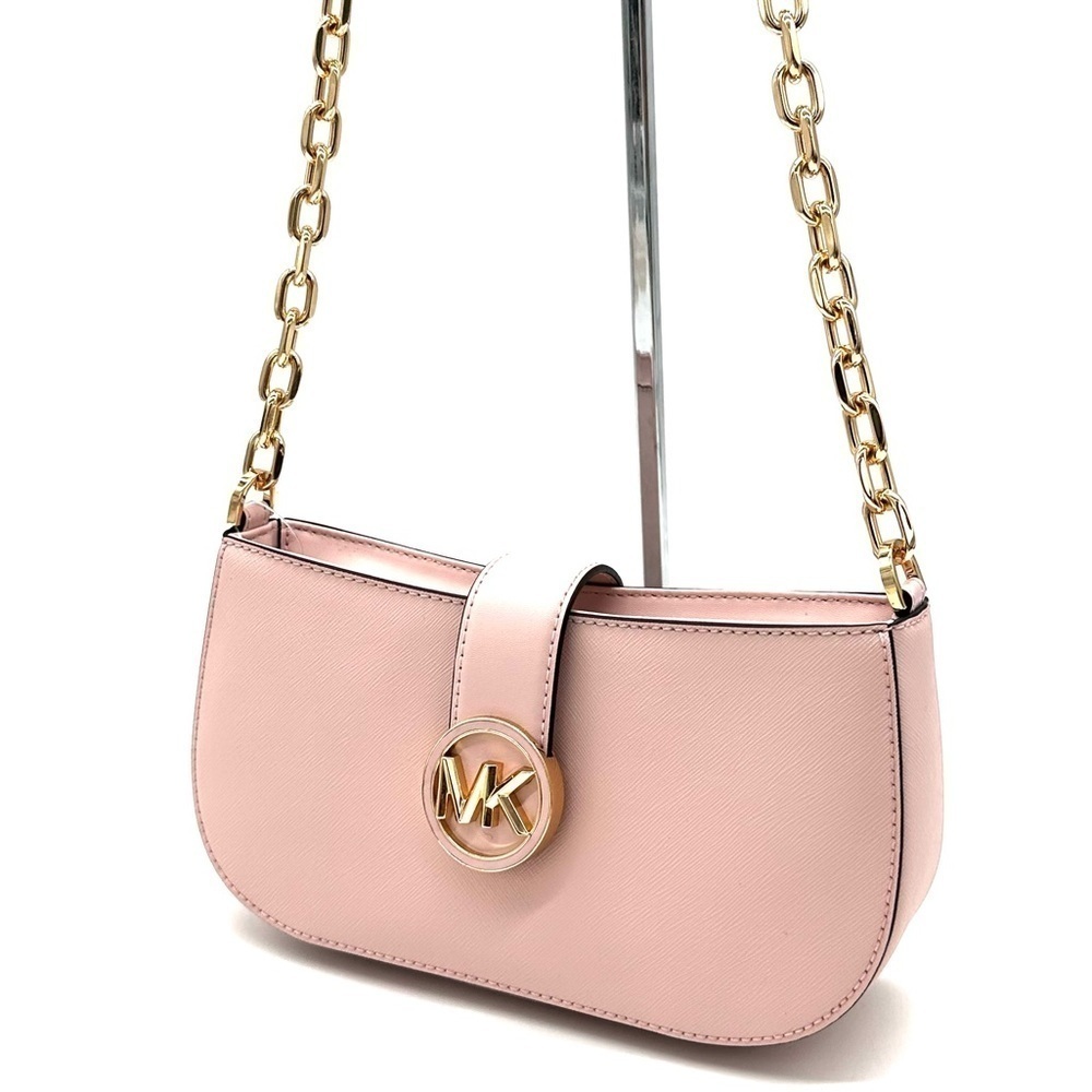 Michael Kors Small Carmen Pouchette Shoulder Bag Powder Blush (NWT) - Picture 4 of 10